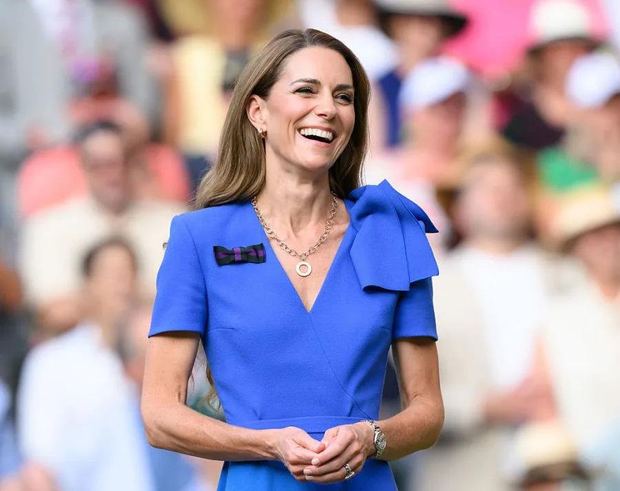 LONDON, ENGLAND – JULY 13: Catherine, Princess of Wales attends day fourteen of the Wimbledon Tennis Championships at the All England Lawn Tennis and Croquet Club on July 13, 2025 in London, England. (Photo by Karwai Tang/WireImage)