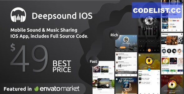 DeepSound IOS v1.2.7 - Mobile Sound & Music Sharing Platform Mobile IOS Application