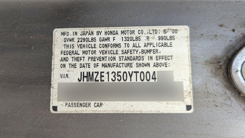 2000 honda insight in colorado junkyard