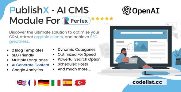 PublishX v1.0 - AI Powered CMS For Perfex CRM