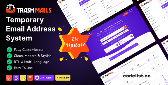 Trash Mails v2.0 - Temporary Email Address System
