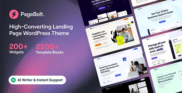 PageBolt - Landing Page WordPress Theme v2.1.1