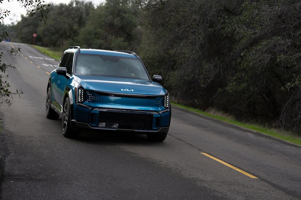 2024 kia ev9 suv first drive on road