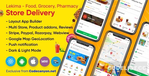 Lekima v1.0.1 - Store Delivery Full React Native Application for Wordpress Woocomerce