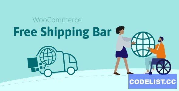 WooCommerce Free Shipping Bar v1.1.17 - Increase Average Order Value