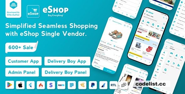 eShop v4.0.5.1 - eCommerce Single Vendor App - Shopping eCommerce App with Flutter - nulled