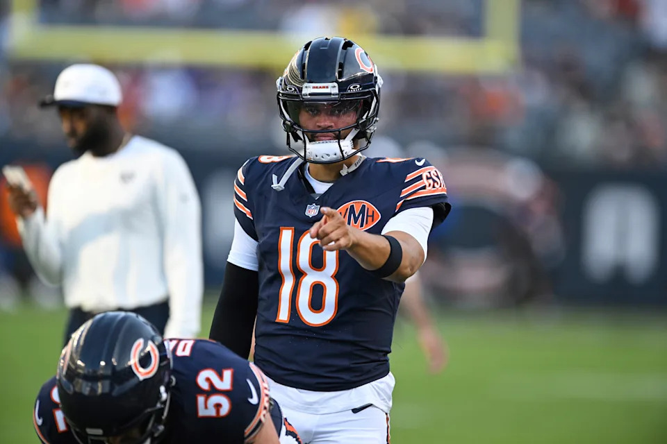 Quarterback Caleb Williams got the start in the Chicago Bears' second preseason game of the season. (AP Photo/Paul Beaty)