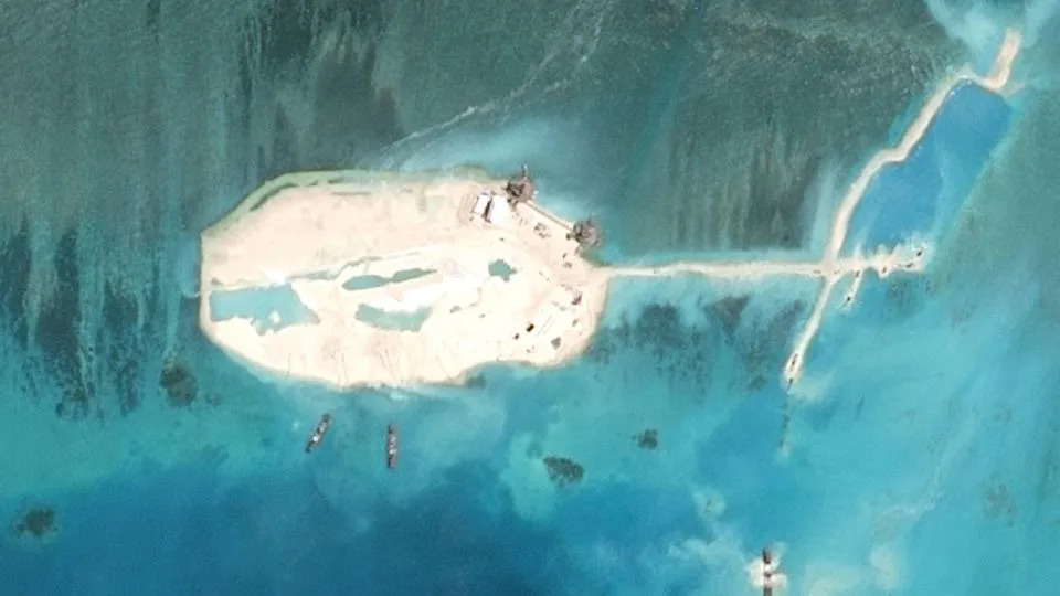 East Reef in the Spratly Islands, one of several features in the South China Sea where Vietnam has been island-building this year. - CSIS/AMTI/Maxar/Airbus