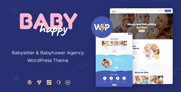 Happy Baby - Nanny & Babysitting Services Children WordPress Theme v1.2.7