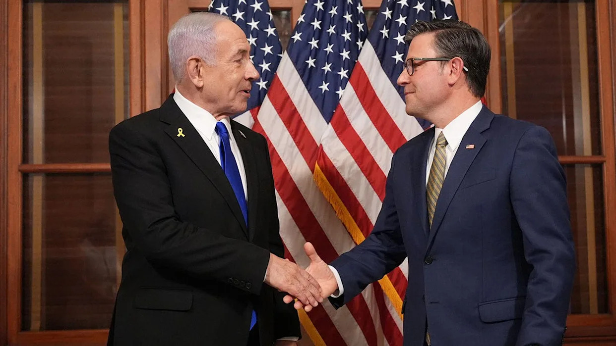 Johnson dines with Netanyahu in landmark visit, highest US official to visit disputed West Bank