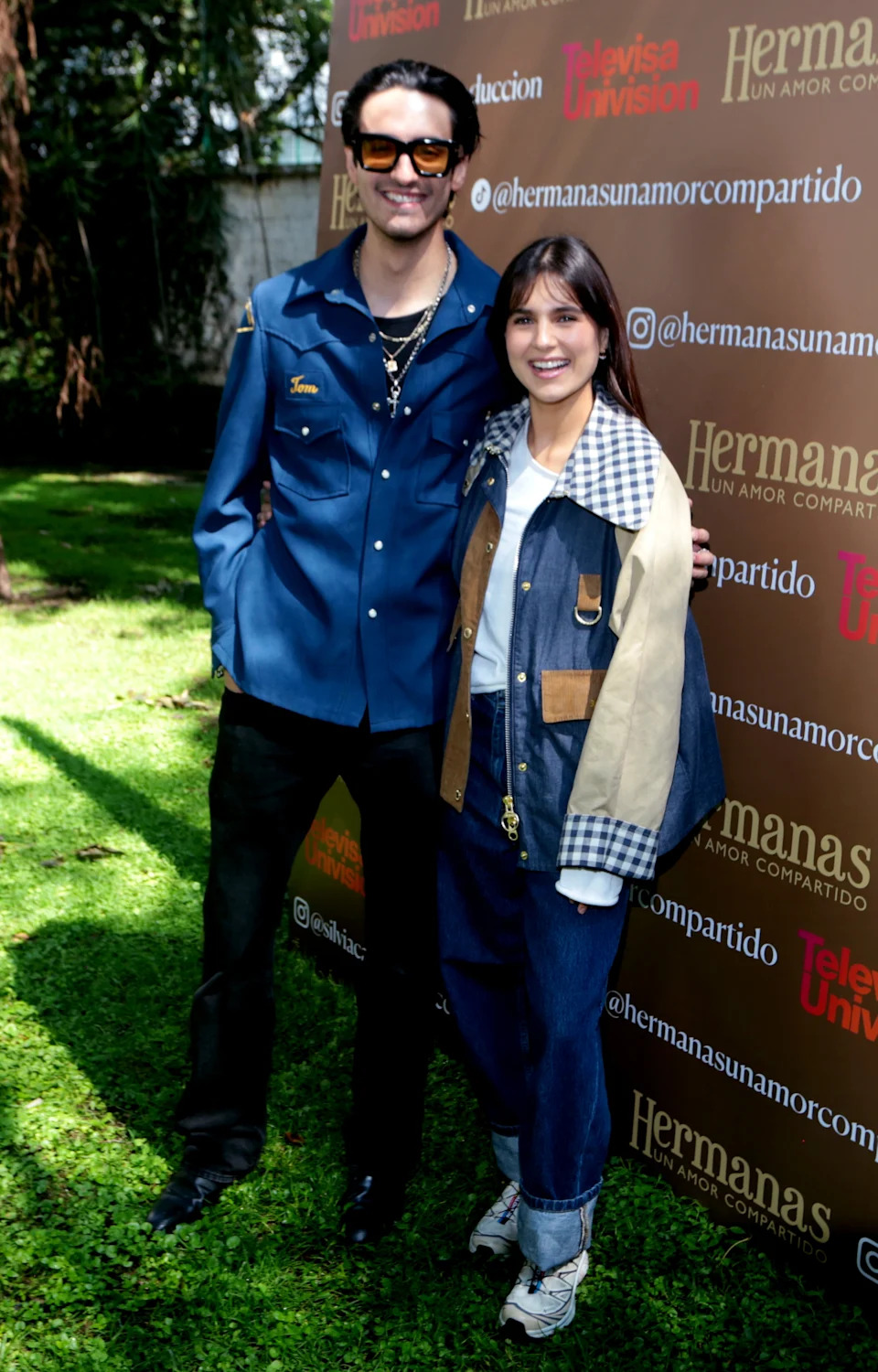 Sebastián y Romina Poza, hijos de Mayrín Villanueva y Jorge Poza. (Photo by Medios y Media/Getty Images)