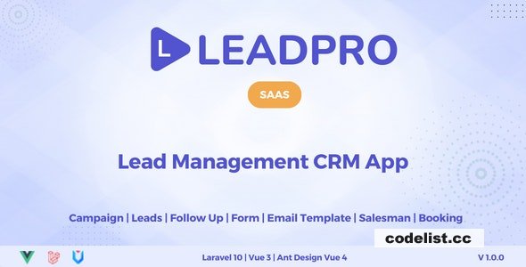 LeadPro SAAS v1.0.1 - Lead & Call Center Management CRM