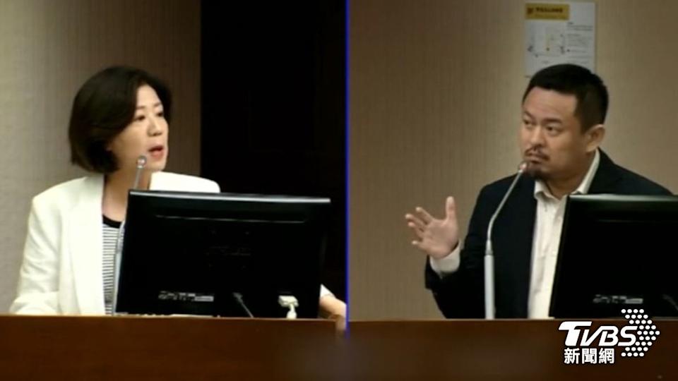 王育敏質詢洪申翰（圖／TVBS資料畫面）