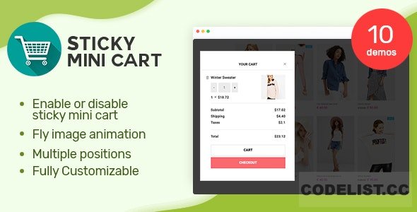 Sticky Mini Cart For WooCommerce v1.0.3 