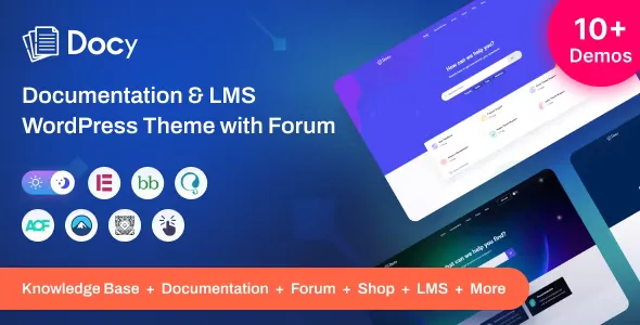 Docy - Premium Documentation, Knowledge Base & LMS WordPress Theme with Forum v3.4.4