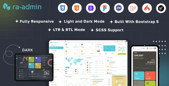 Ra-admin - Boostrap, PHP, Laravel, Codeigniter, Symfony, Cake PHP & Figma Admin Dashboard Template v1.0