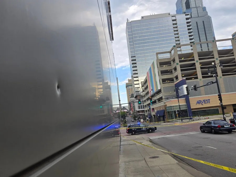 A shooting in downtown Kansas City left two men dead, a juvenile critically hurt and two other victims hospitalized on Sunday, August 24, 2025.