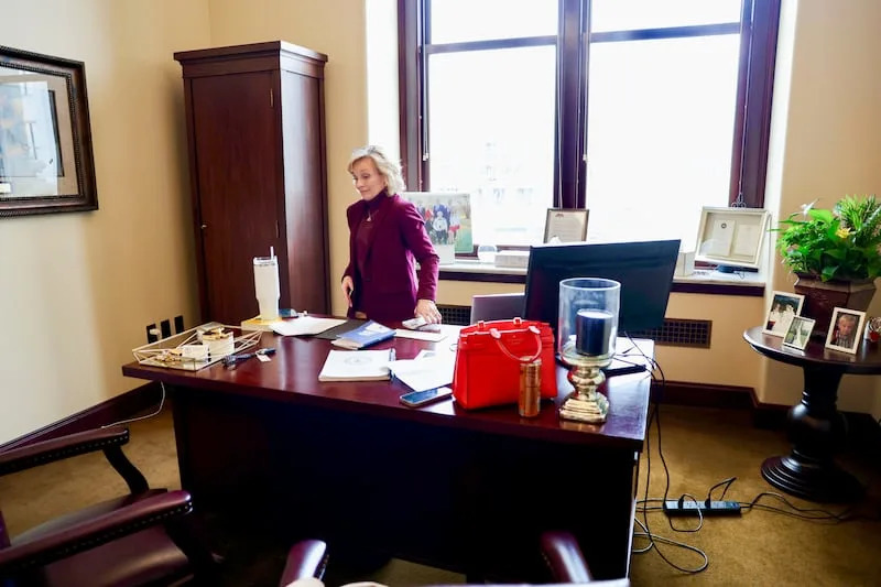 State Auditor Tina Cannon stands in her office at the Capitol in Salt Lake City on Friday, March 7, 2025. | Laura Seitz