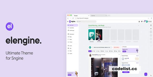 Elengine Theme for Sngine v1.8