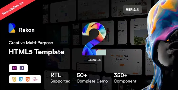 Rakon - Creative Multipurpose Landing Page HTML5 Template v2.4