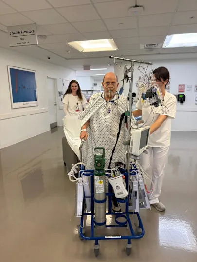 Christopher Kennedy early in his post-transplant recovery. / Credit: Christopher Kennedy / Cleveland Clinic