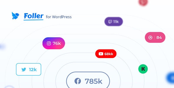 Foller v1.1.1 - Social followers bar for WordPress Foller v1.1.1 - Social followers bar for WordPress