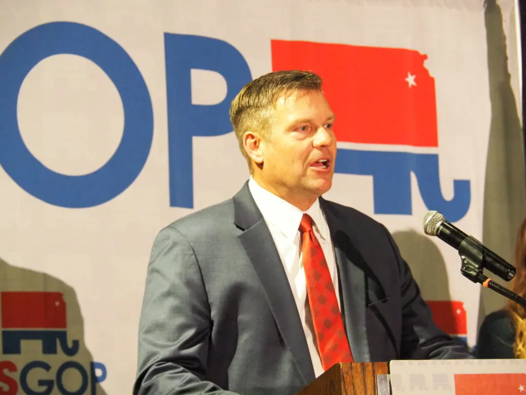 Attorney General Kris Kobach denounced the election-law opinion issued by the Kansas Court of Appeals as &quot;illogical&quot; and the nation's most radical decision in an election rights case. (Tim Carpenter/Kansas Reflector)