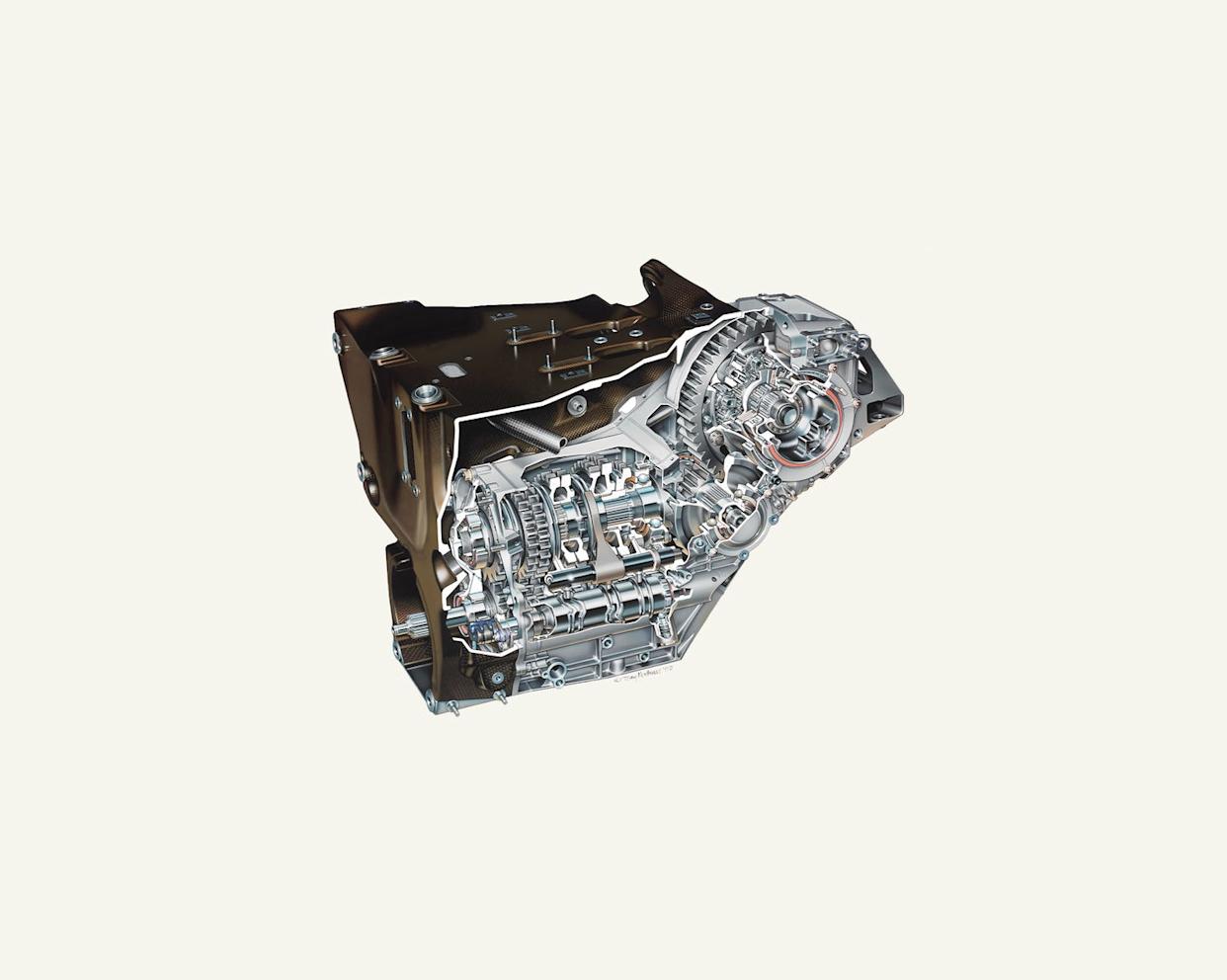 cutaway view of a ferrari f1 2000 transaxle showcasing internal components