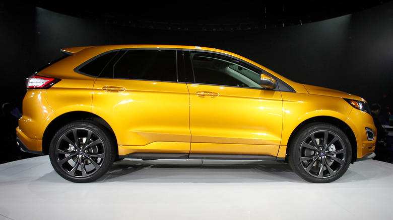 Ford Motor Company introduces the 2015 Ford Edge at the Ford Community and Performing Arts Center on June 24, 2014 in Dearborn, Michigan.