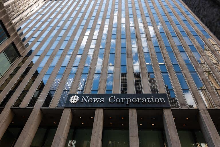 El edificio de News Corporation alberga tanto The Wall Street Journal como Dow Jones & Co., el 22 de julio de 2025, en la ciudad de Nueva York