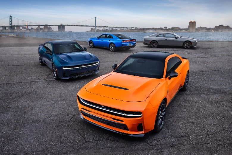 A group of four Dodge Chargers
