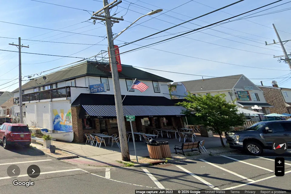 The Hazelnut Cafe in Lavallette, New Jersey. A woman alleged that she was not allowed to leave and was told she'd have to pay $1,600 after her 3-year-old daughter broke an expensive table at the restaurant. The owners of the cafe denied both allegations (Google Maps)