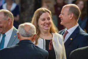  State Sen. Wendy DeBoer of Omaha. Jan. 8, 2025. (Zach Wendling/Nebraska Examiner)