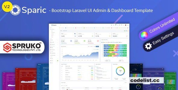 Sparic v2.0 - Laravel Admin dashboard Template