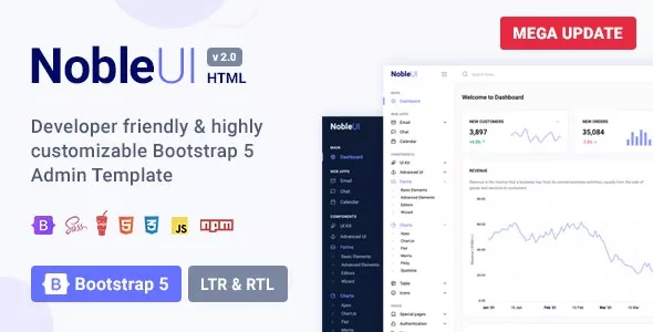 NobleUI - HTML Bootstrap 5 Admin Dashboard Template v2.1.0