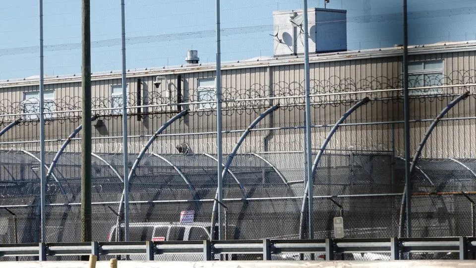 A view of security fencing at Delaney Hall, a 1,000-person detention center operated by private prison company GEO Group for Immigration and Customs Enforcement (ICE), in the Ironbound neighborhood of Newark, New Jersey, U.S., May 10, 2025.  REUTERS/Bing Guan
 - Bing Guan/Reuters