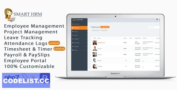 Smart HRM v1.6 - HR Management with Project Management, Payroll, Attendance & Time sheet Lite Smart HRM v1.6 - HR Management with Project Management, Payroll, Attendance & Time sheet Lite