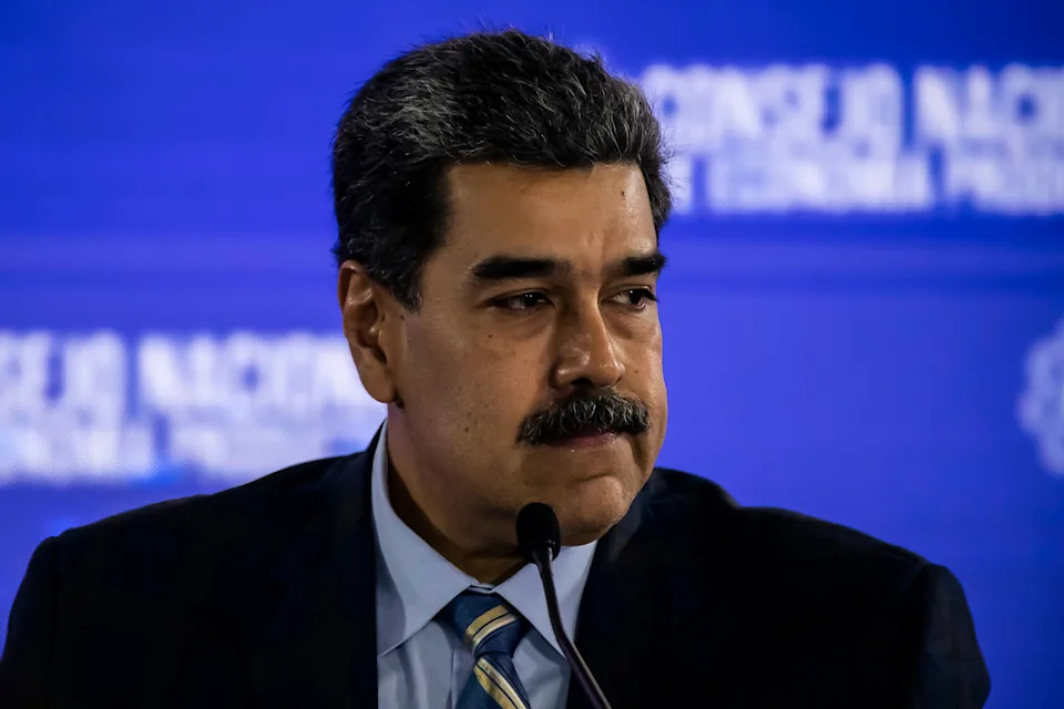 President of Venezuela Nicolas Maduro looks on during a meeting with the 'Consejo Nacional de Economía Productiva' (English: National Council of Productive Economy) at Humboldt Hotel on September 21, 2023 in Caracas, Venezuela.