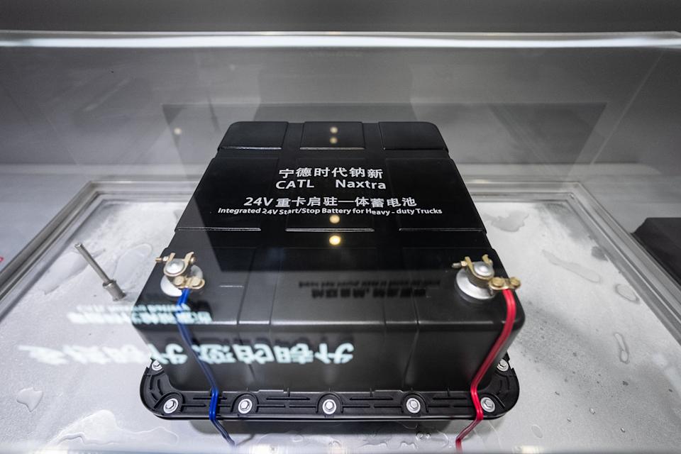 Naxtra battery displayed at the International Automotive and Supply Chain Expo in Hong Kong, China, on Thursday, June 12, 2025Getty