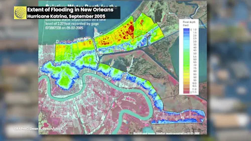 Hurricane Katrina New Orleans Flooding Map 2005