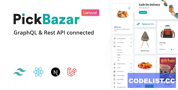 Pickbazar Laravel v5.0.1 - React, Next, REST & GraphQL Ecommerce With Multivendor
