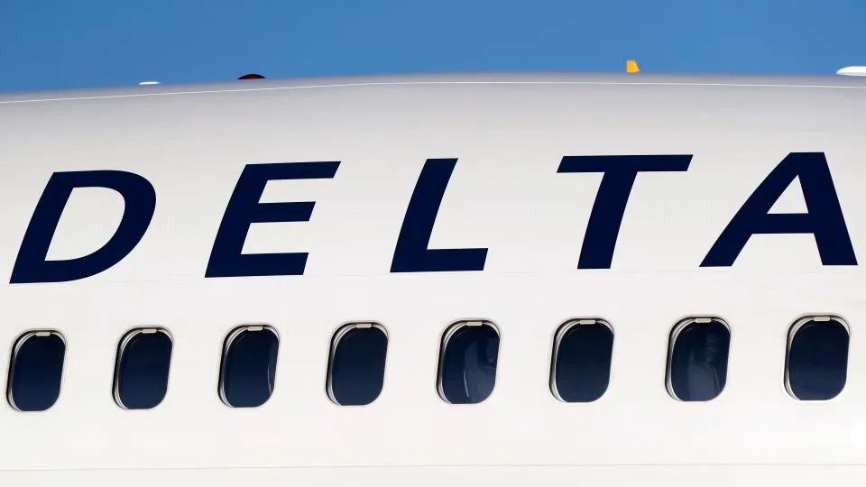 A Delta Air Lines jetliner at Denver International Airport in Denver, on June 26, 2019. - David Zalubowski/AP