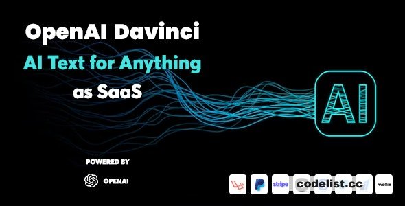 OpenAI Davinci v2.2 - AI Writing Assistant and Content Creator as SaaS - nulled