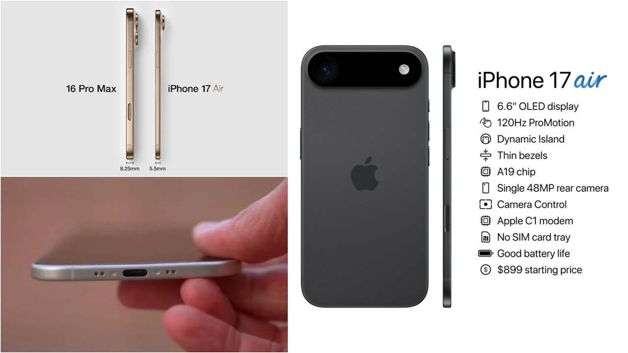 iPhone 17 Air超薄機身取代Plus　靠2900mAh電池+單攝能贏市場？