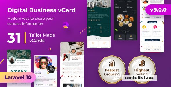 vCard SaaS v13.1.1 - Business Card Builder SaaS - Laravel VCard Saas - NFC Card