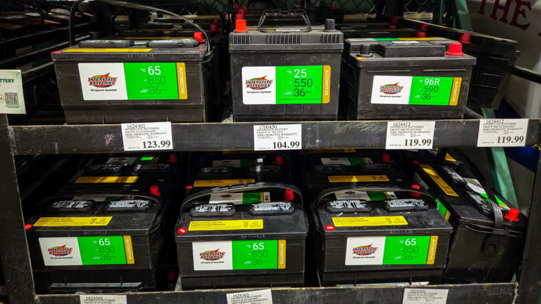 Automotive Interstate car batteries at a Costco store