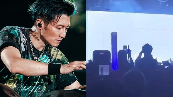 謝霆鋒杭州個唱男女觀眾企起身觀賞惹眾怒　勸阻無果女觀眾仲鬧人