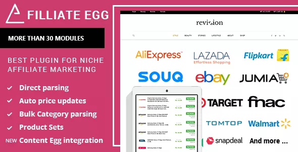 Affiliate Egg - Niche Affiliate Marketing Wordpress Plugin v10.9.25