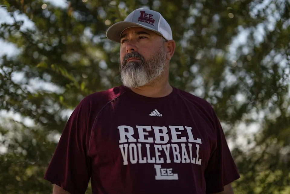 Tim Lirley, a graduate of Lee High School, poses for a photo on Thursday, Aug. 7, 2025, in Midland.
