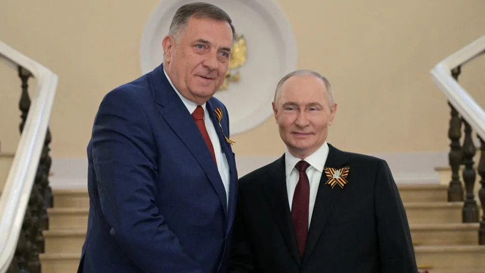 Dodik often meets with Russian President Vladimir Putin in Moscow. - Alexei Nikolsky/Host agency RIA Novosti/REUTERS
